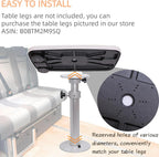 Removable Boat Table, 34X18 inch Rectangular Pontoon Marine,  
RV Top, Phone Holder,  ABS Waterproof and Anti-Aging