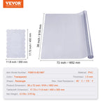 SucceBuy PVC Tablecloth Transparent Table Cloth 
1.5mm Waterproof Kitchen Oil-Proof 
Table Mat Plastic Soft Glass Protector Cover