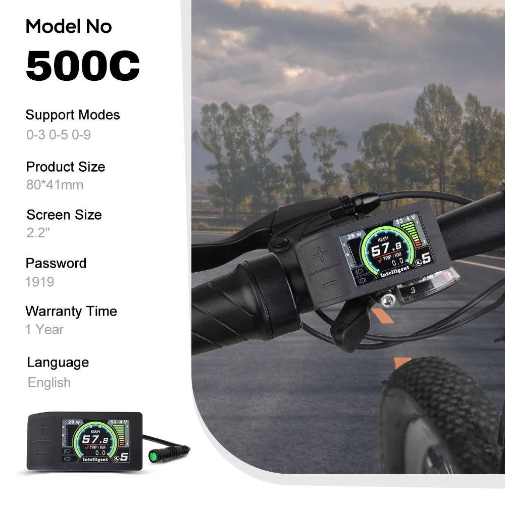 Bafang LCD Color Display Instrument 36V 48V 52V P860C 860C P850C 600C C965 DPC18 BF-UART Protocol Bluetooth 750W Motor E-bike