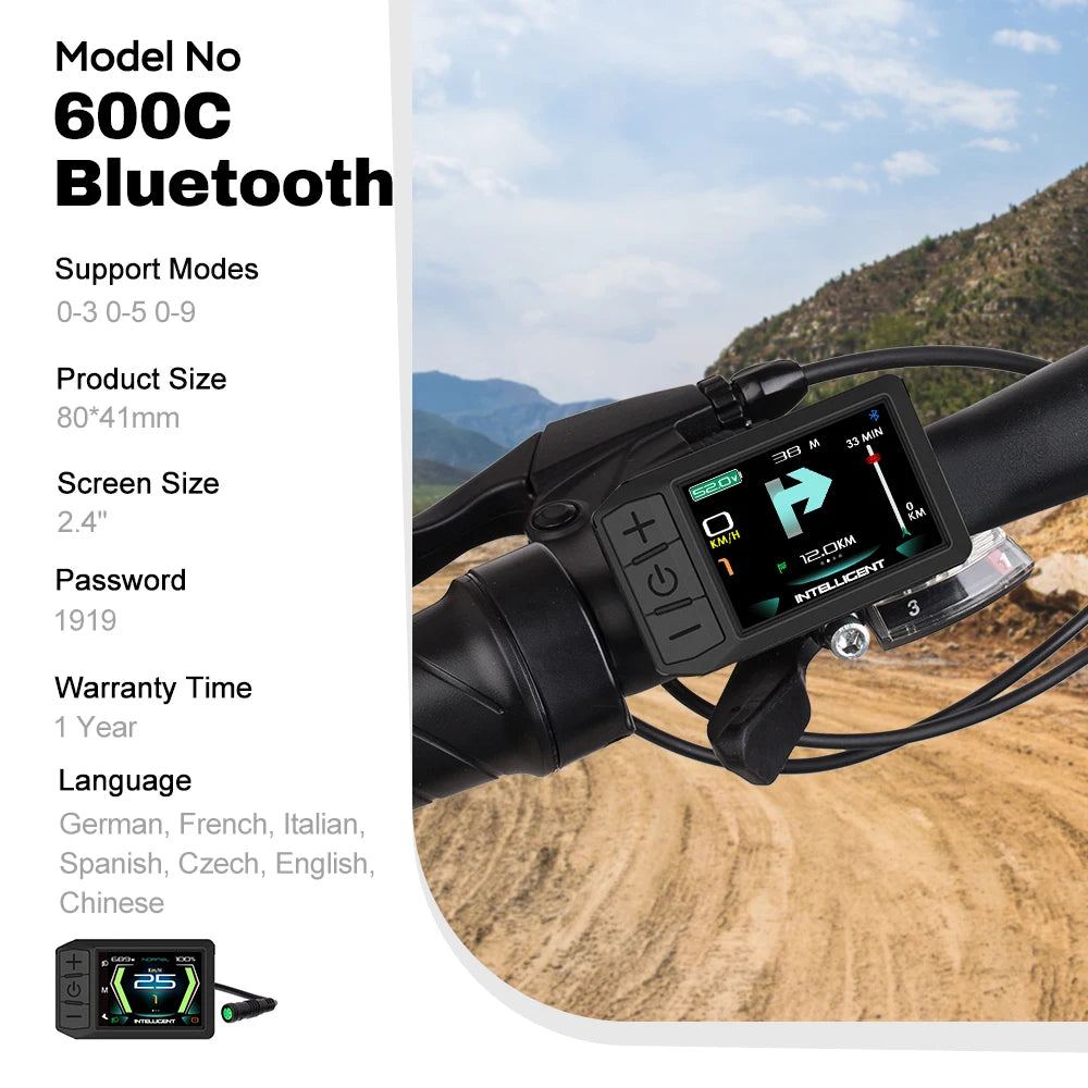 Bafang LCD Color Display Instrument 36V 48V 52V P860C 860C P850C 600C C965 DPC18 BF-UART Protocol Bluetooth 750W Motor E-bike