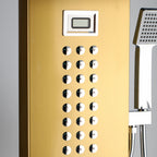 KEMAIDI Multifunctional Shower Panel Tower with Rainfall Waterfall Bathroom Shower Column Bath Shower Systerm W/ Massage Jets