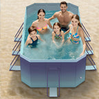 2.6m-3m Foldable Non-Inflatable Kids and Adults Outdoor Swimming Pool 
Summer Water Party Large Family Pool