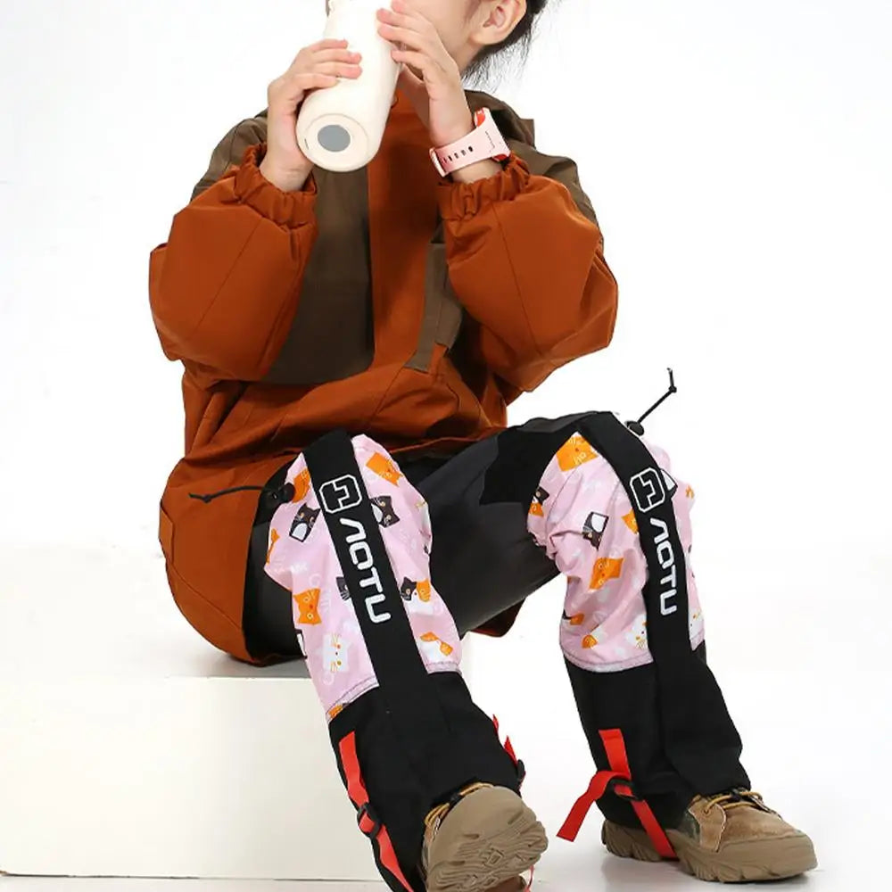 Outdoor Waterproof Snow Gaiter Outdoor Adjustable Snow Shoes Cover Windproof Sand Prevention Children's Outdoor Leg Covers For