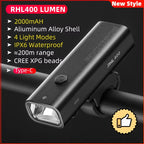 ROCKBROS Bicycle Light 
Rainproof Type-C Charging
 LED 2000mAh MTB  Front Lamp Headlight Ultralight,  Flashlight Bike Light