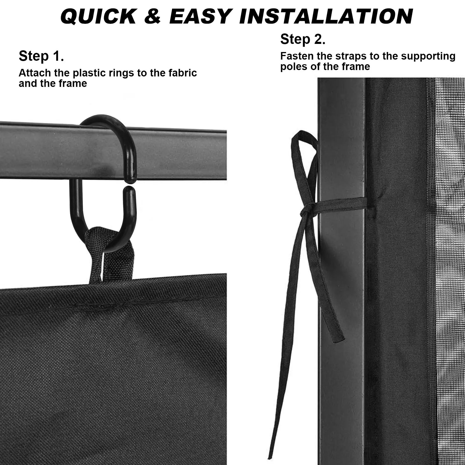 Mosquito Net for Gazebo Outdoor Canopy 
Insect Netting with Zipper on  Curtain for Garden Patio mesh
