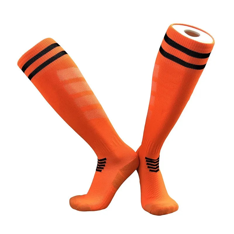 Socks Nylon-- Soccer Adult/  Kids  Towel  Bottom Breathable
 Knee High Training Long Stocking Sports Practical Mesh