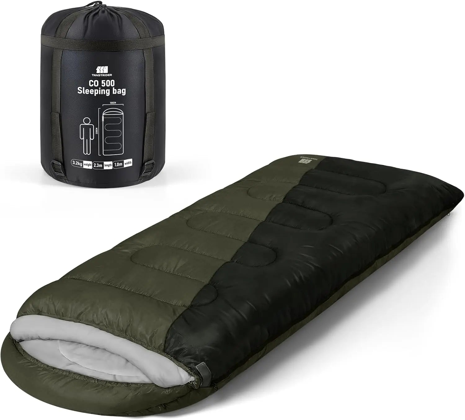 0 Degree XXL Winter Sleeping Bags for Adults Cold Weather,Camping Sleeping Bag for Kids with Compression Sack,4 Season Camping