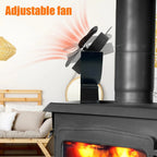 360° Rotating Stove Fan 
Heat Powered Fireplace Fan
Log Wood Burner Eco-fan Quiet Fireplace Fan Home Winter Warm Heat