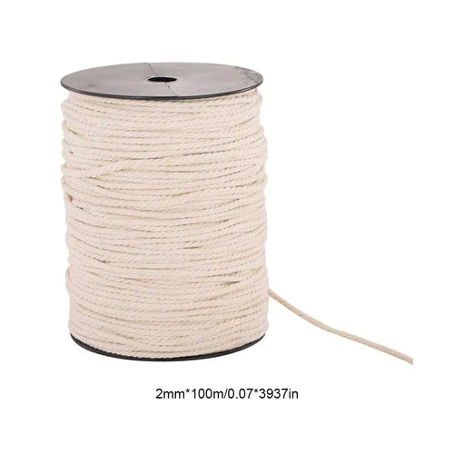 100m Cotton Rope Weaving Craft , 
Making String Cord ,Woven Thread Lanyard Crossed-stitch Accessory for 3mm