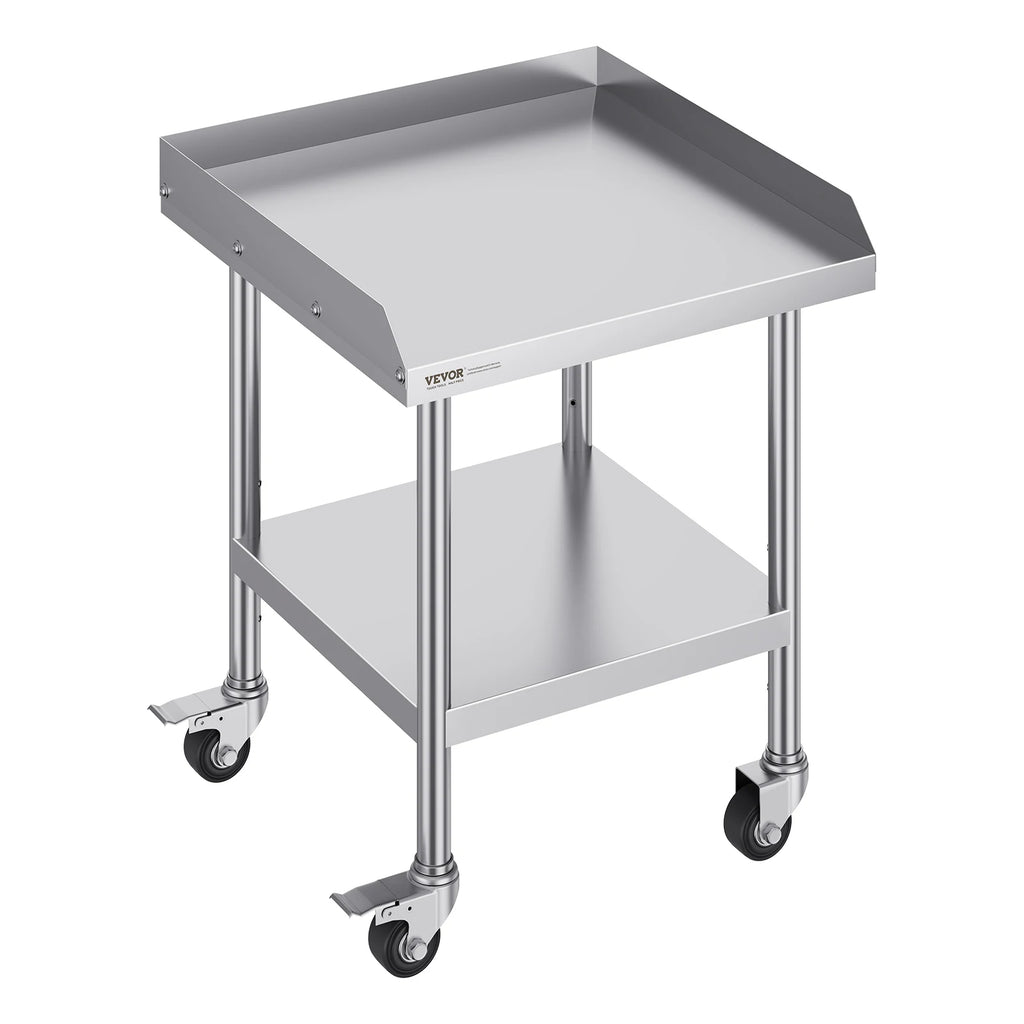 SucceBuy Stainless Steel Work Table Commercial Food Prep  
with 4 Wheels 
Heavy Duty for Restaurant Home