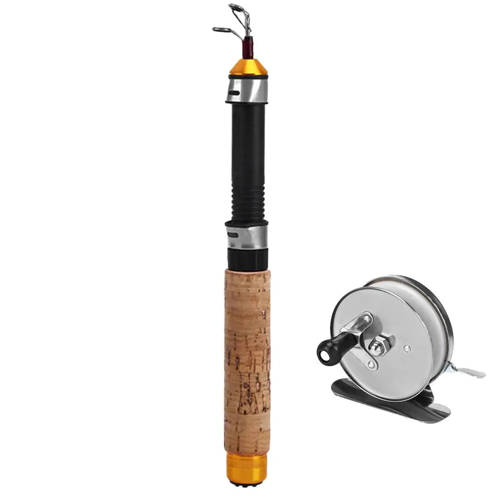 Ice Fishing Rod With Reel Mini Telescopic
60 80 100CM Carbon. for  River ,Shrimp , Carp Fishing Pole