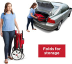 Convertible Stroller Wagon for Kids Ages 1-3, Red Toy Cart with Wheels for Outdoor Play and Beach Use