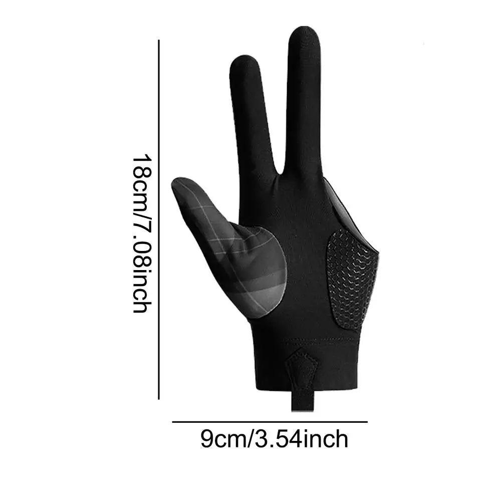 Open Finger Billiard Pool Gloves Breathable Snooker Glove Non Slip Left Hand 3 Finger Glove Training Shooters Gloves Accessories