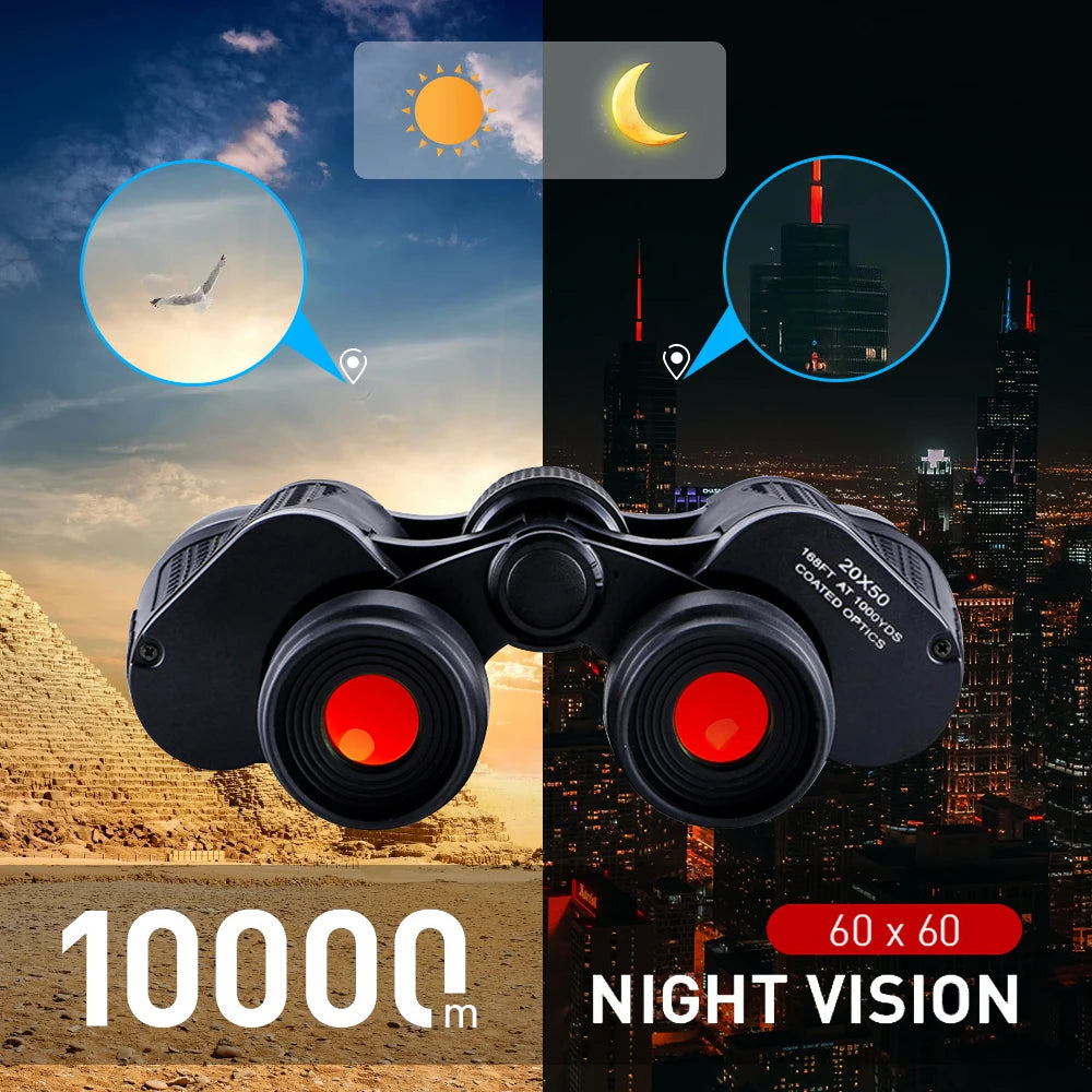 180x100 Zoom Binoculars Professional 
HD BAK4-Prism Powerful -- Day Night Vision 
Long Range Outdoor Waterproof Telescope