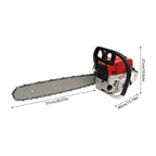20 Inch Gas-powered Chainsaw 52CC 
2000W 7500rpm Gasoline
Single Cylinder Air-cooled 2-Stroke Gas  Saw