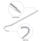 Tent Stakes Aluminum with Hook Kit, 6Pcs 18.3cm/7.2" Ground Pegs and Storage Bag for Outdoor Camping Canopy Tarp 1 Set