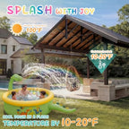 Dinosaur Inflatable Kiddie Pool Splash Pads for Toddlers with Sprinkler 
Outdoor Blow Up Mat Baby Dinosaur Play Swimming Pool