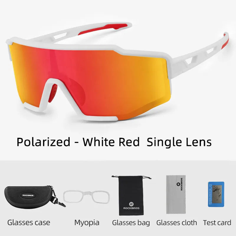 ROCKBROS Photochromic Cycling Glasses Bicycle Polarized Glasses Sports Unisex Sunglasses MTB Road Bike Eyewear Protection Goggle