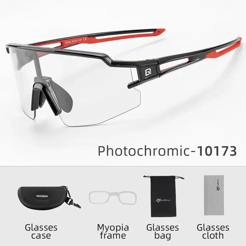 ROCKBROS Cycling Glasses Photo chromic Eye  Windproof Sport glasses