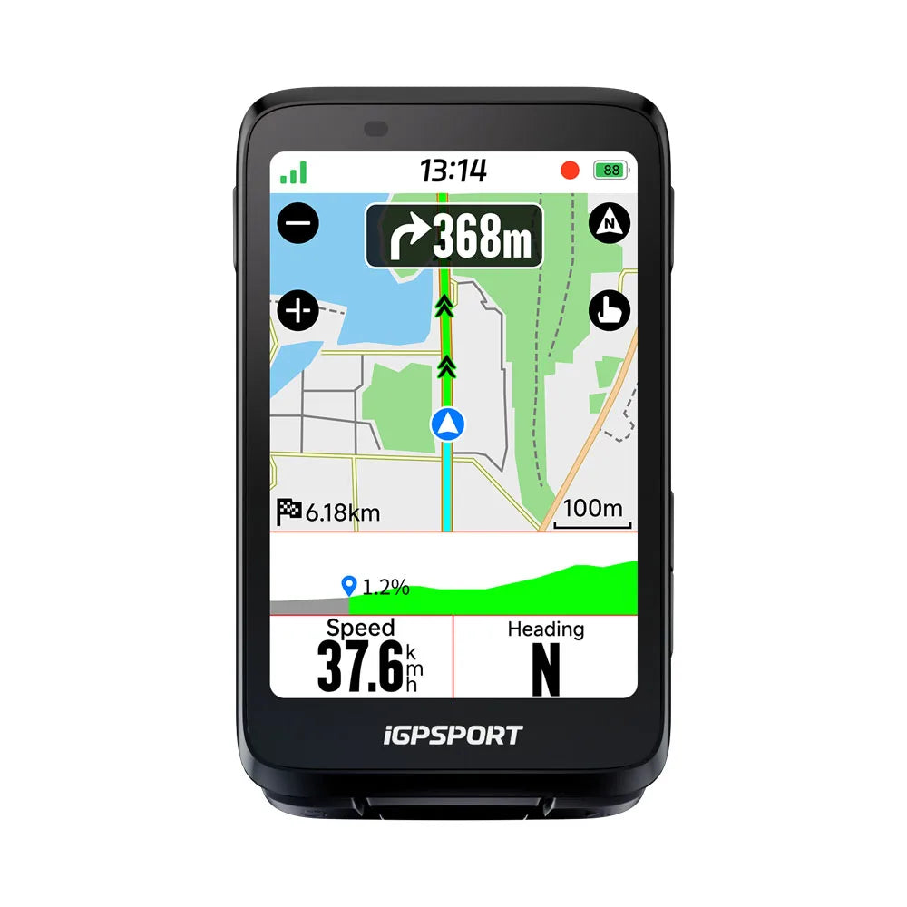 iGPSPORT Bicycle GPS Computer BiNavi Touchscreen
Map Navigation 35 Hours Battery Life  Waterproof Route Planning
