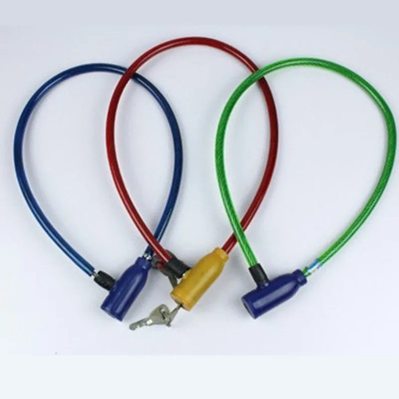 Bicycle Lock Exquisite Steel Cable. anti-theft With 2 Keys