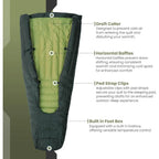 Ultralight 850 Fill Down Sleeping Bag Top Quilt 
for Backpacking and Camping Comfort