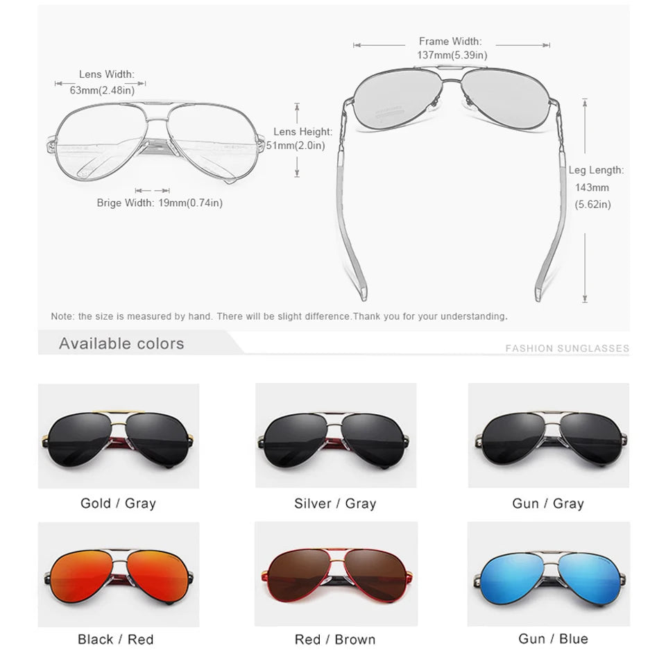 CLLOIO Men Classic Aluminum Polarized Sunglasses Women Driving Glasses Pilot Sun Glasses Brand Designer Male Vintage Sunglasses