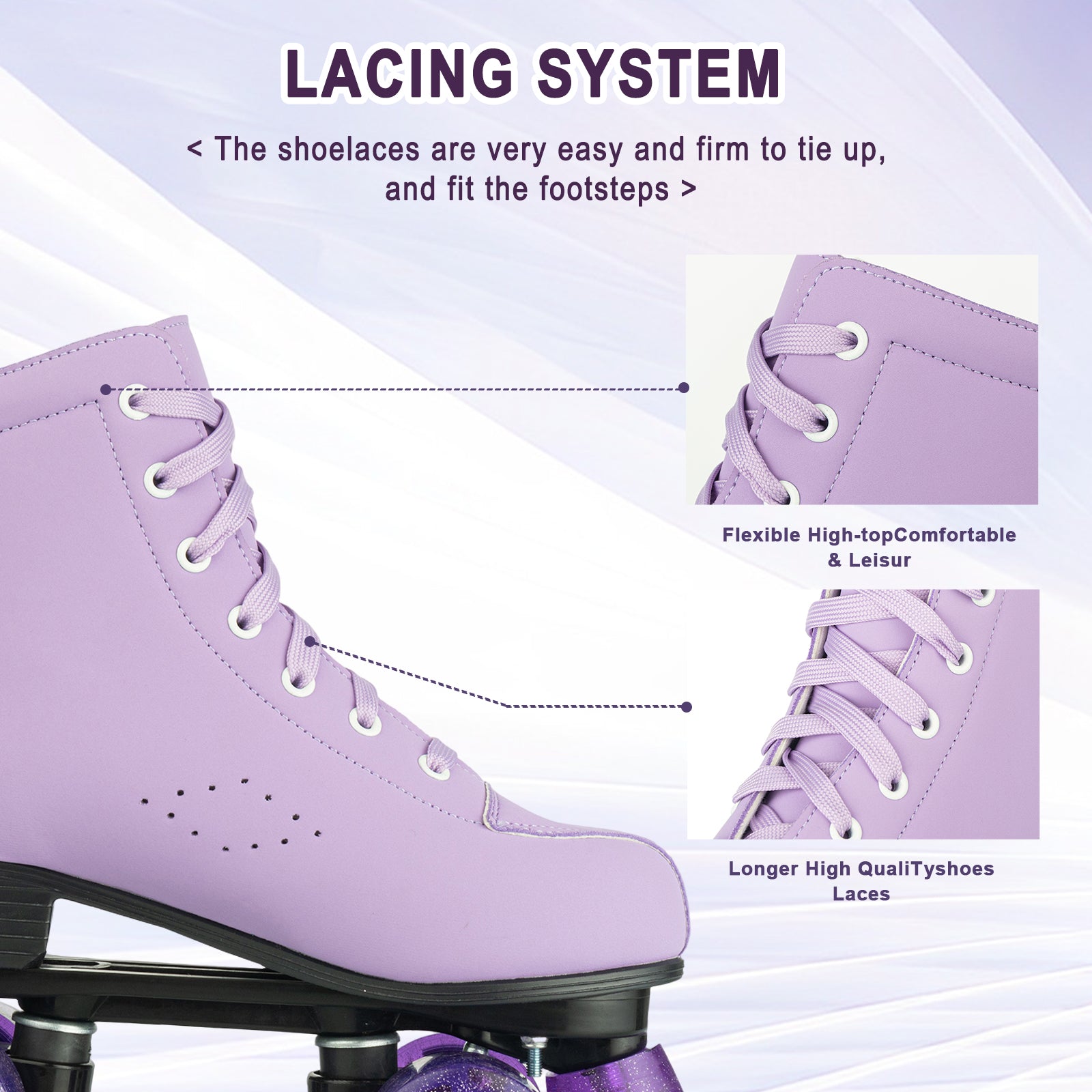 Size 35-45 Double Row Roller Skates 4 Wheels Flashing Skate Shoes For Women Girls Adult Outdoor Skating Training Quad Sneakers