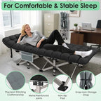 Double Layer Portable Camping Cot with Carry Bag - Ideal for Outdoor, Beach, and Travel