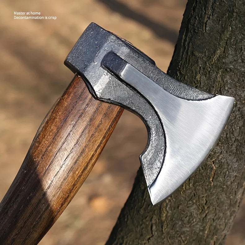 2PCS Professional Firewood Splitting Axe - Anti-Slip 
Wood Handle & Sharp Blade for Efficient Chopping & Outdoor Adventures