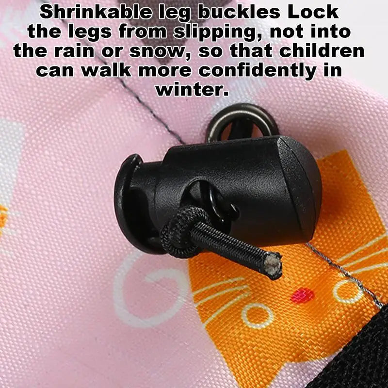 Outdoor Waterproof Snow Gaiter Outdoor Adjustable Snow Shoes Cover Windproof Sand Prevention Children's Outdoor Leg Covers For