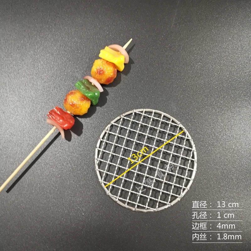 Stainless Steel 304 Food Grade 8-75CM 
Round BBQ Barbecue Grill Wire Grid Mesh Net