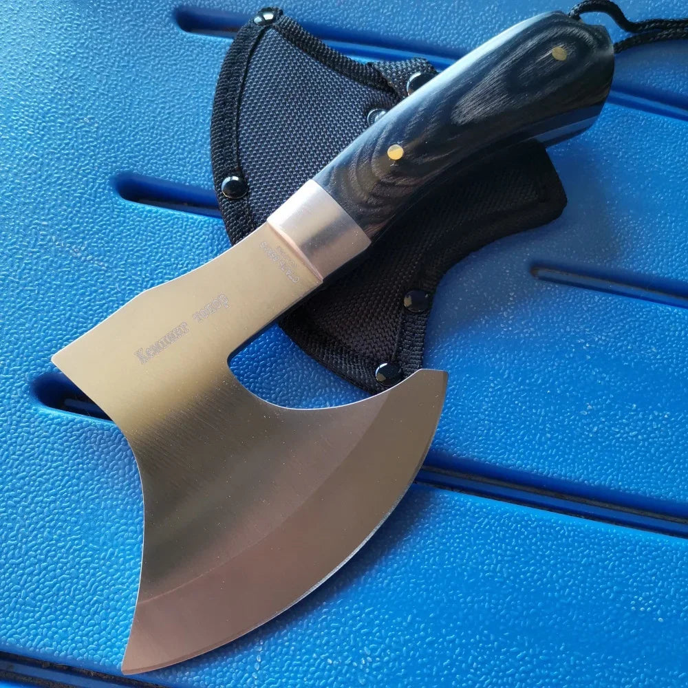 Stainless Steel Axe & Folding Knife Combo Set: 
High-Performance for Outdoor Adventures, Camping & Hiking