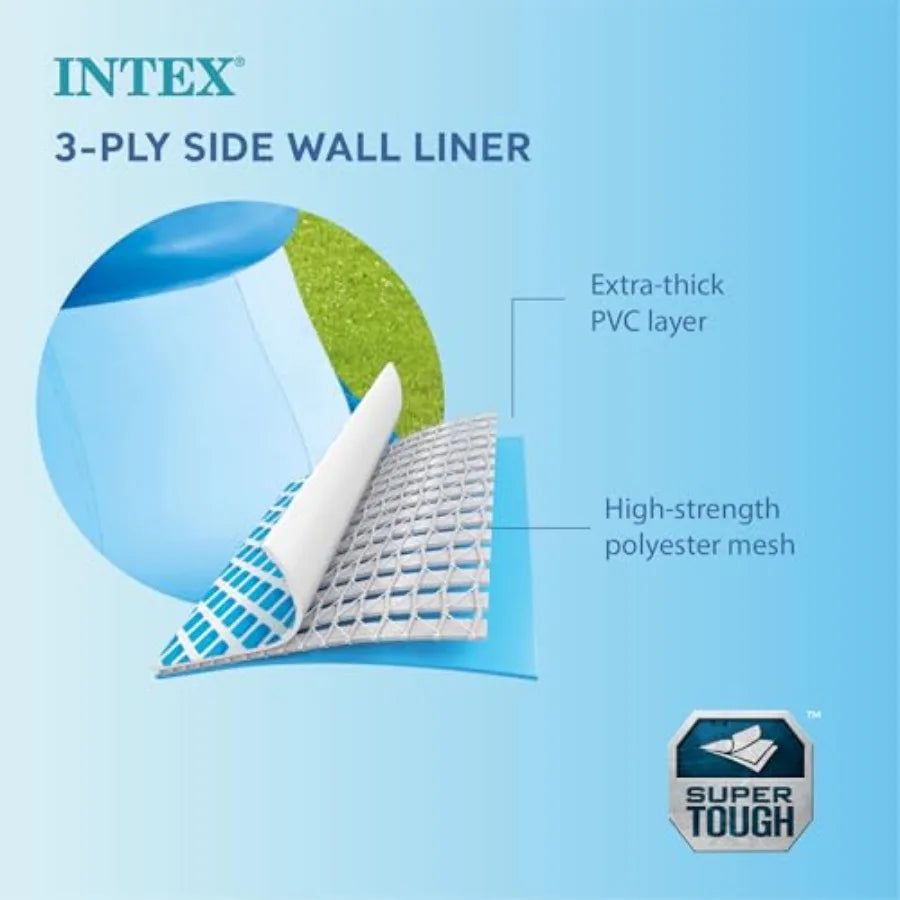 15 ft x 42in Round Inflatable Above Ground Pool Set 
with 1000 GPH Cartridge Filter Pump 
Ladder ,Cover Ground Cloth Blue Easy Set