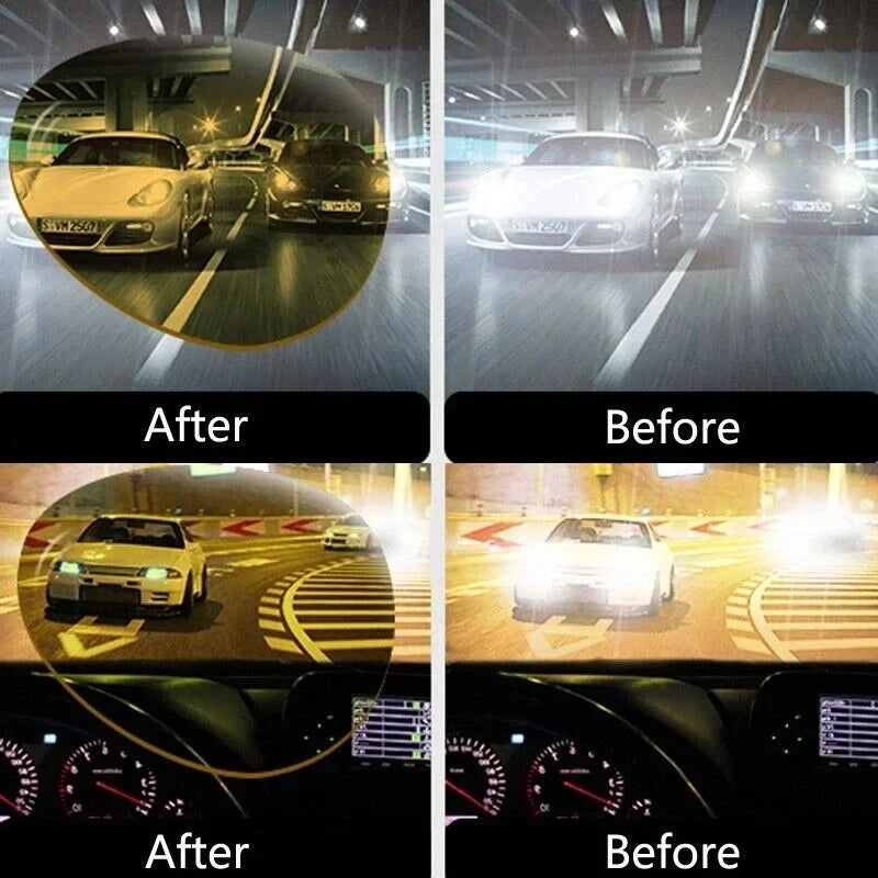 3pcs/set Fashion Night Vision Glasses Women Men Outdoor Sports Driver Anti-Glare For Night Driving Can With Prescription Glasses