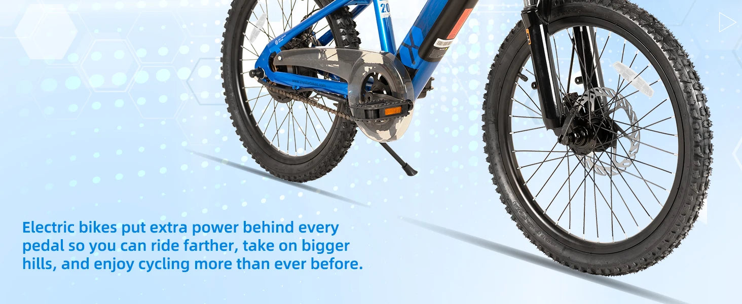 JOYSTAR Electric Bike for Kids Teens Ages 7+ 
with 250W Motor, 15 Miles 15MPH 
Mountain