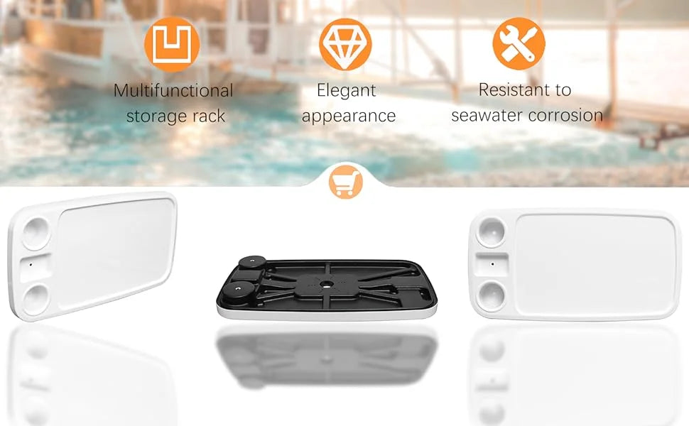 Removable Boat Table, 34X18 inch Rectangular Pontoon Marine,  
RV Top, Phone Holder,  ABS Waterproof and Anti-Aging