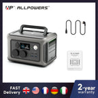 ALLPOWERS Portable  R600, 
299Wh LiFeP04 Battery with 2x 600W (1200W Surge)
 AC Outlets for Outdoor Camping RV Home