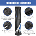Parasol Cover Waterproof 210D Garden Umbrella Cover with Zip Fit for Outdoor Garden Parasol Multipurpose Rain Umbrella Covers
