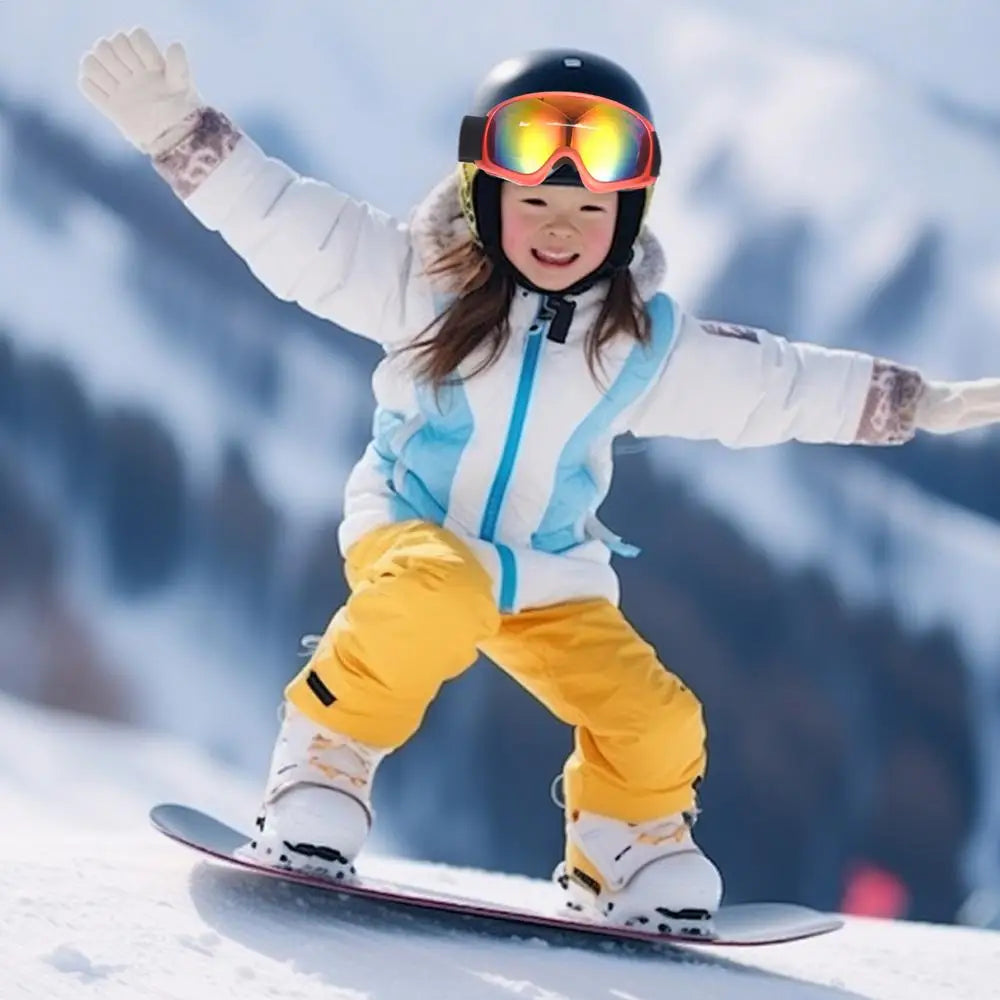 Kids Ski Goggles With UV Protection Anti-Fog Soft Snow Goggles Winter Snowboard Children Skiing Glasses For New Year