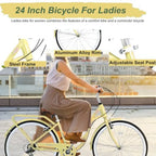 24/26 Inch Cruiser Bicycle with 7 Speed , for Women 24/26 Woman's Bike