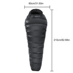 Mummy Sleeping Bag White Duck Down
Camping  Waterproof Portable for Adults Cold Weather