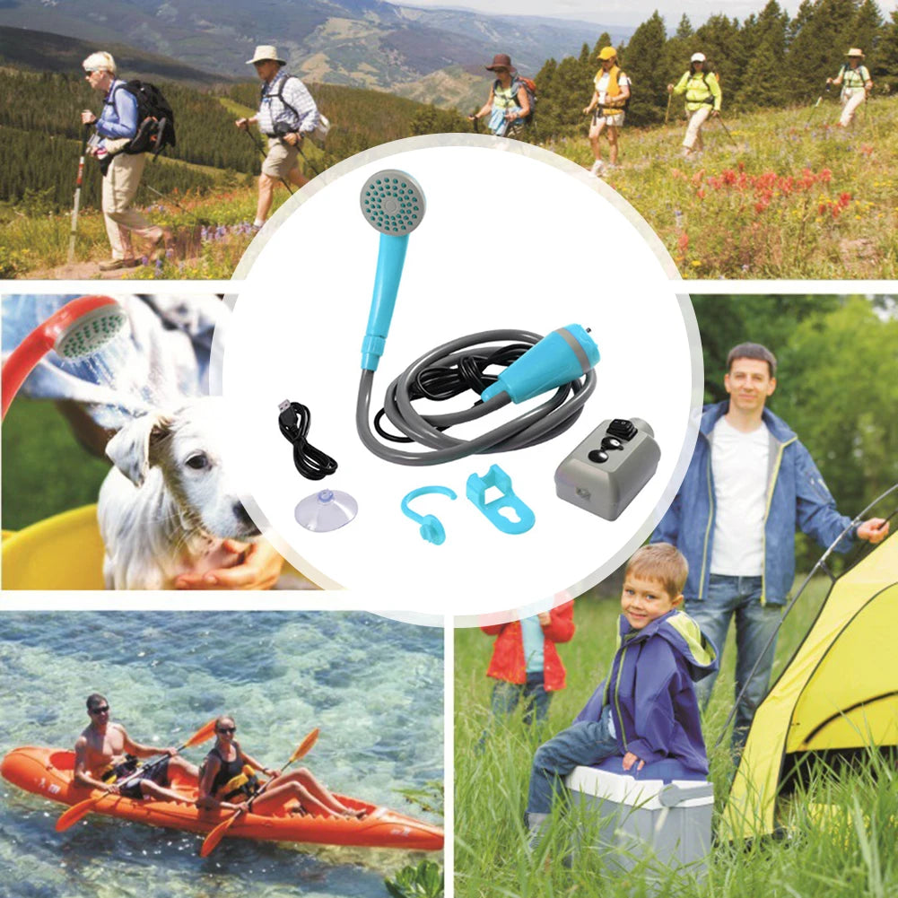 Portable Shower for Camping
Rechargeable , Pump Electric ,  Portable for  Hiking ,Traveling