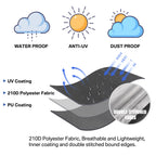 Parasol Cover Waterproof 210D Garden Umbrella Cover with Zip Fit for Outdoor Garden Parasol Multipurpose Rain Umbrella Covers