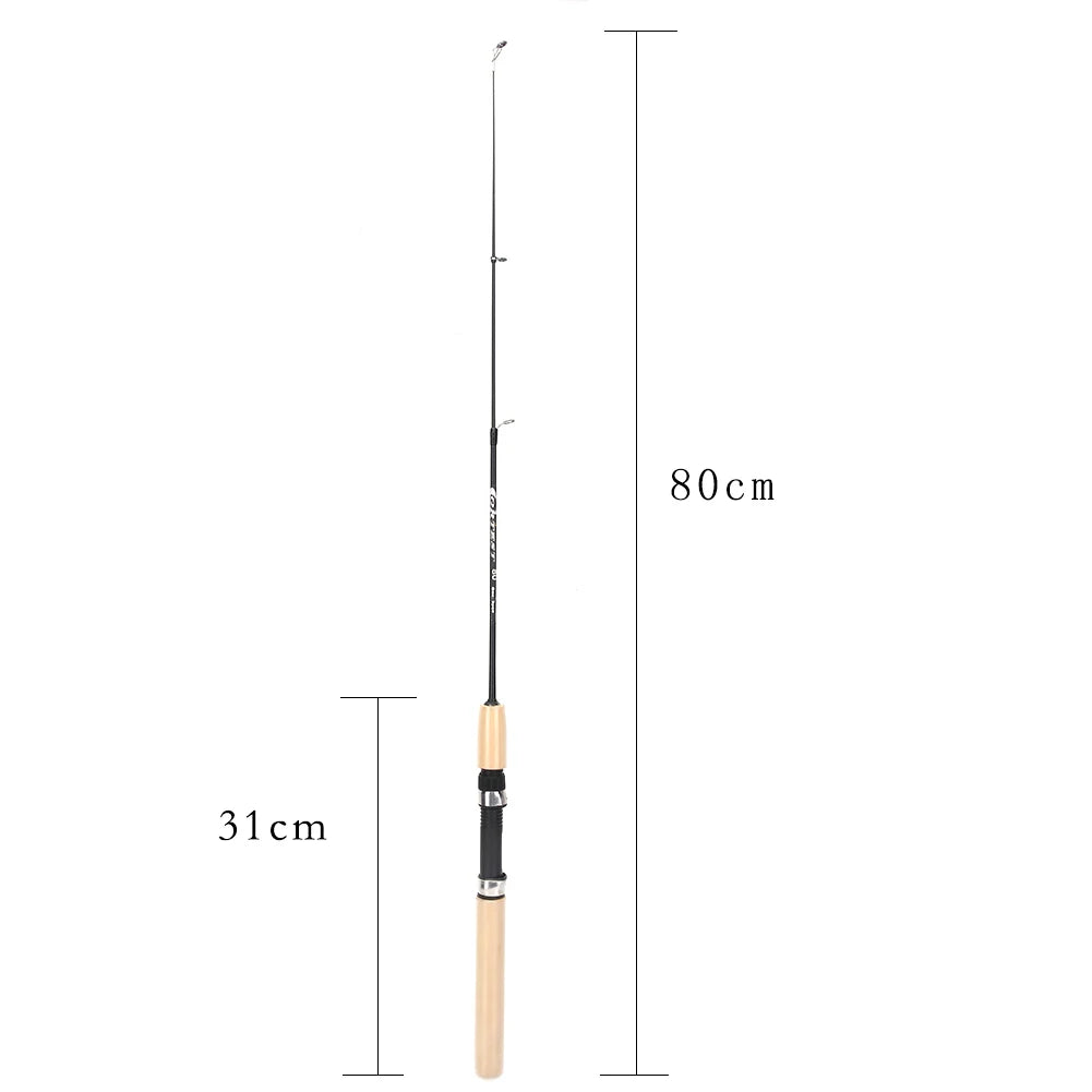 3PCS Ultra-Short Ice Fishing Rod 
60/80/100CM Telescopic,Lightweight  for Angling.