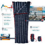 Ultralight Compact 650 Fill Power Down Sleeping Bag for Hiking 
- 32-50F, 27oz Weight, Envelope Style