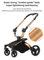PU Leather Baby Stroller 2 in 1 Travel System 
High Landscape Portable Baby Pram
Newborns Aluminum Frame Baby Carriage