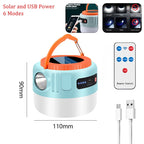 Outdoor Solar Camping Light 
High Power Work Light
LED Flashlight - Emergency Power Bank , Tent Hanging Lamp