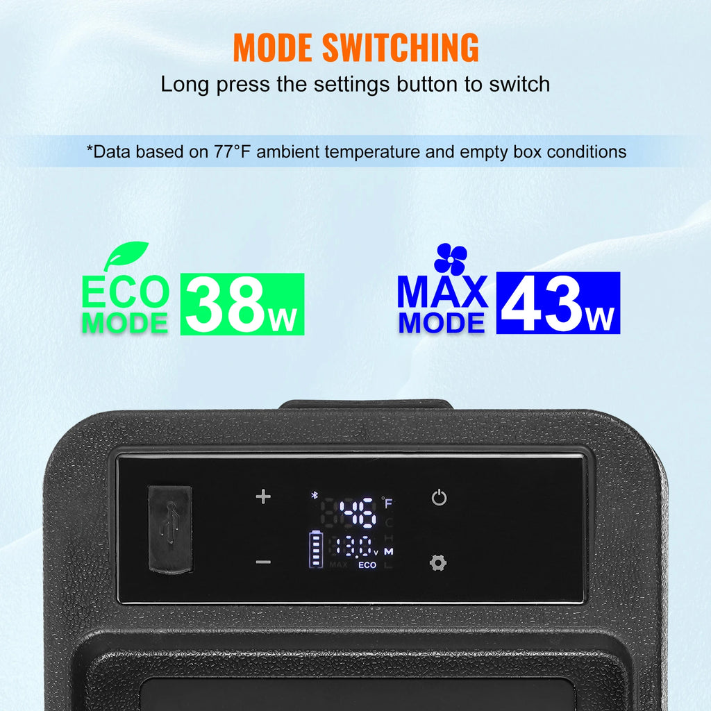 SucceBuy 8L Car Refrigerator , 
Car Armrest  Single Zone Freezer
 -4℉-68℉ Adjustable Range 12/24V DC and Cooler
