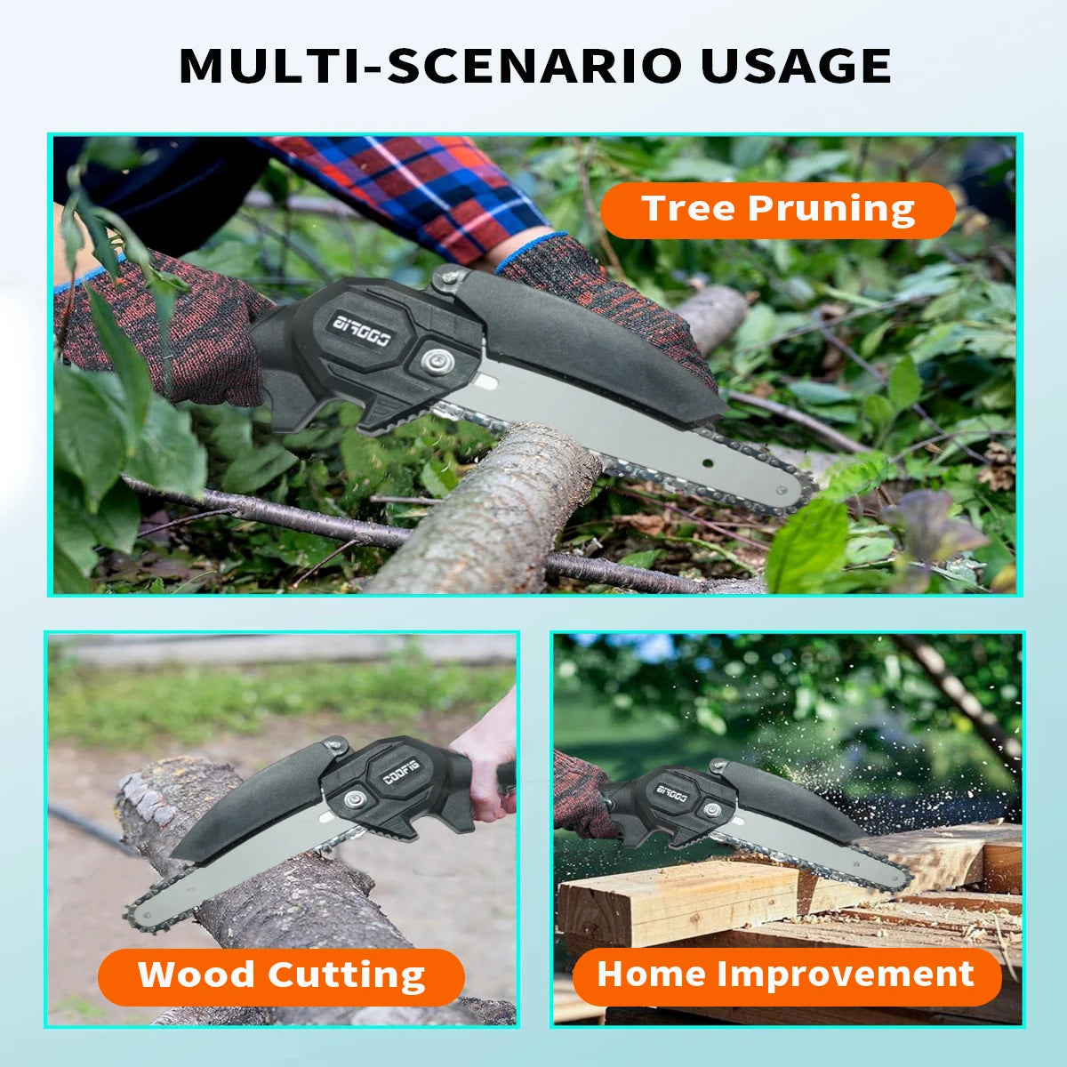 Brushless Rechargeable Lithium electric saw, outdoor -- wireless ,
small saw  logging single hand saw, pruning